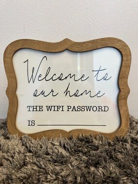 Hobby Lobby Wooden Frame "Welcome to Our Home" Write-On Sign